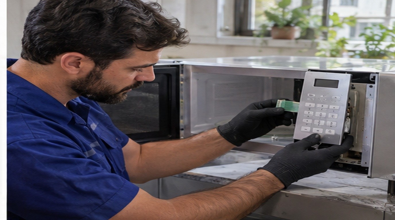 Conserto de micro-ondas em Vitória‑ES: troca da membrana e do painel